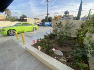 Company History: Back Parking Lot Entrance